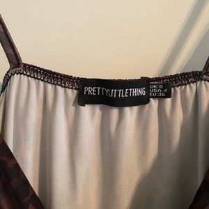 New! Brown Leopard Mini Dress Size 4